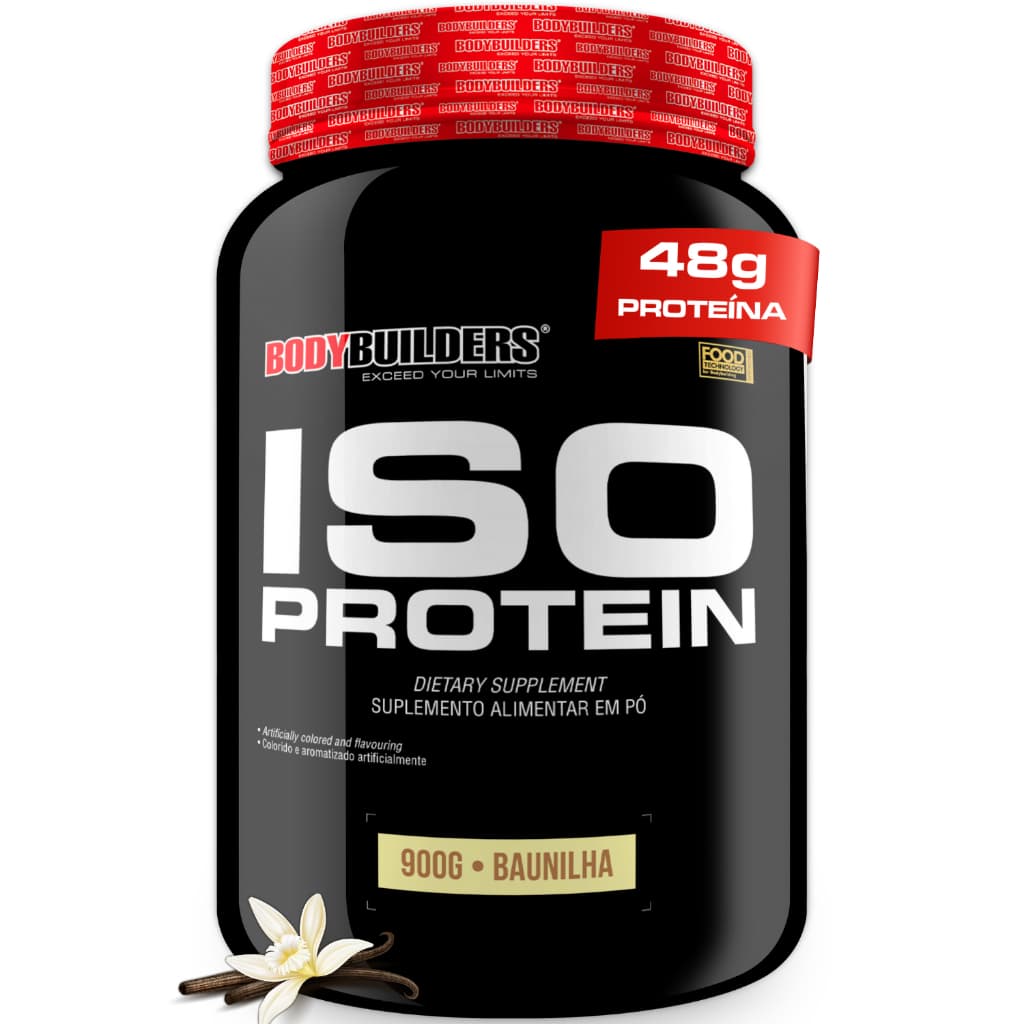 Whey Protein Isolado Iso Protein 900g - Ganho de massa muscular - Bodybuilders