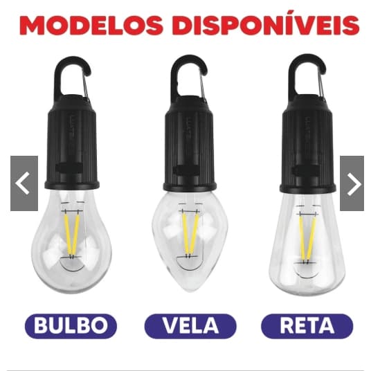 Lâmpada Camping Led Recarregável USB Barracas Pescarias Luz Forte Emergência SQ7018
