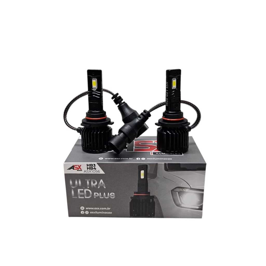 Par Lâmpada Ultra Led HB3/HB4  Plus Asx 12.000 Lúmens 80w 6000k