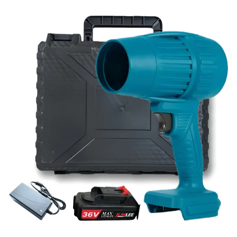 Soprador Turbo Portátil Folhas Com Super Bateria 36v Maleta Azul-celeste 127/220v