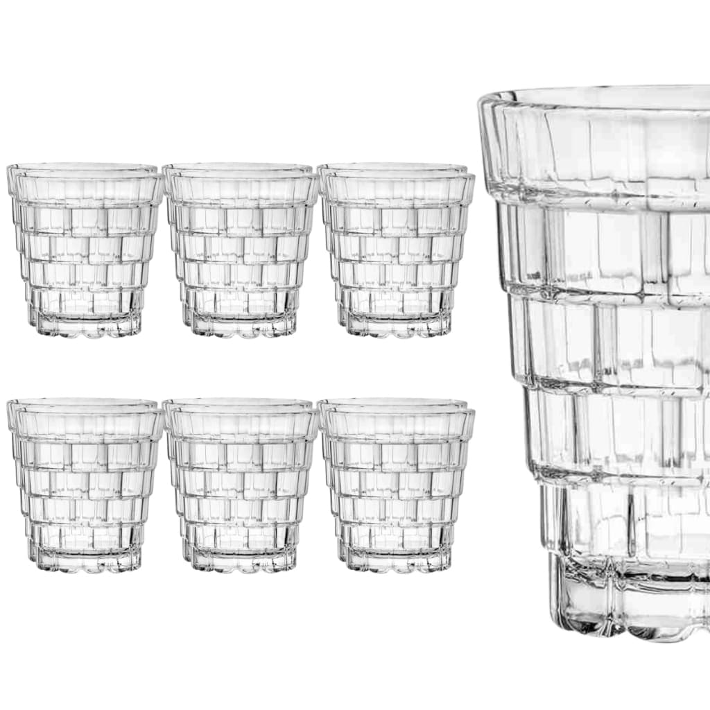 Jogo 6 Copos Pyramid 300ml Vidro Grosso Egípcio Luxo