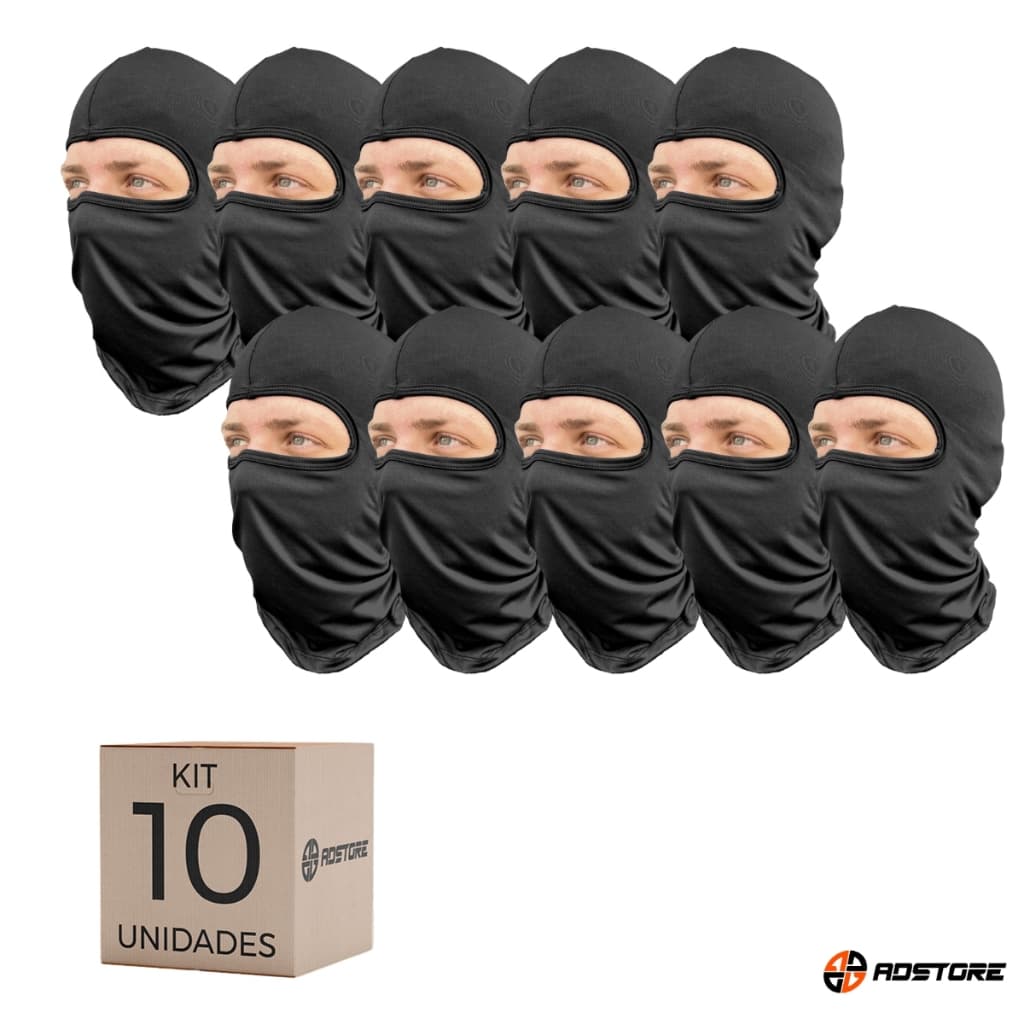 10 Toucas Ninja Balaclavas com proteção UV50+ ADSTORE Máscara Toca com elastano