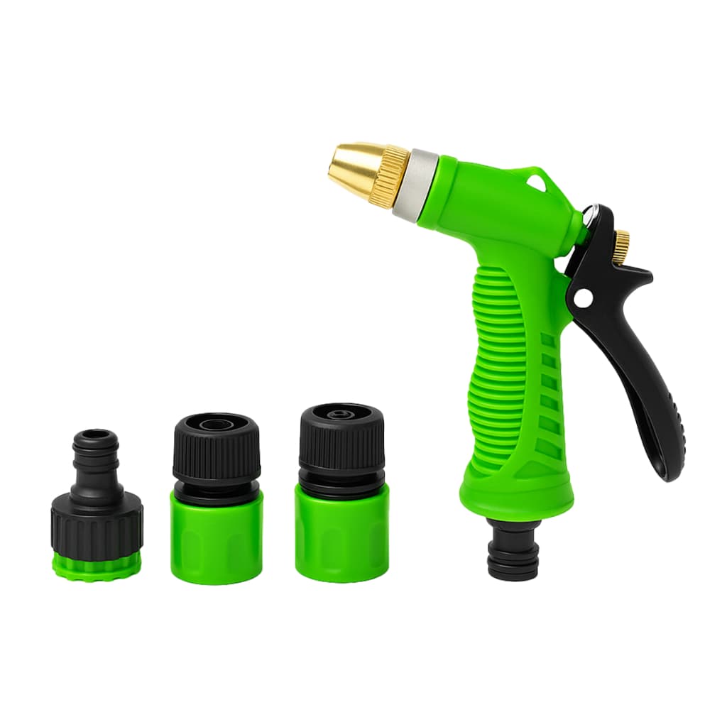 Kit Esguicho Pistola para Jardim, 4 Peças, Engate Rápido 1/2" com Trava - Multiuso