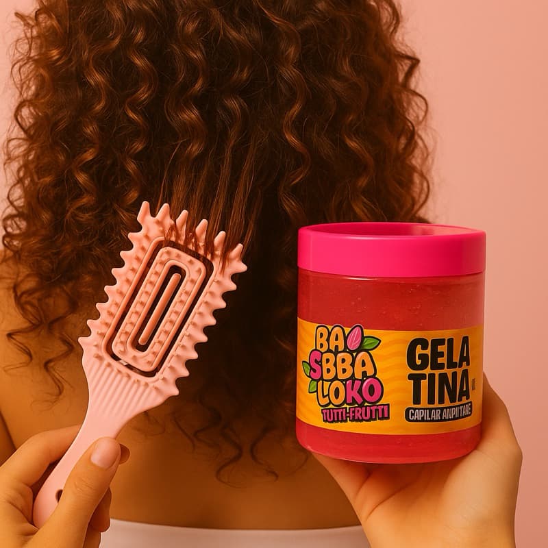 Gelatina Capilar Babosa Loko Tutti-Frutti | Definição Máxima para Cachos + Brilho e Maciez