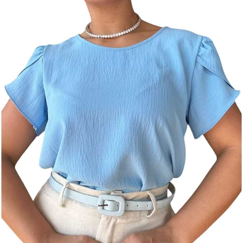 Blusa Feminina Casual Com Detalle duna elegante
