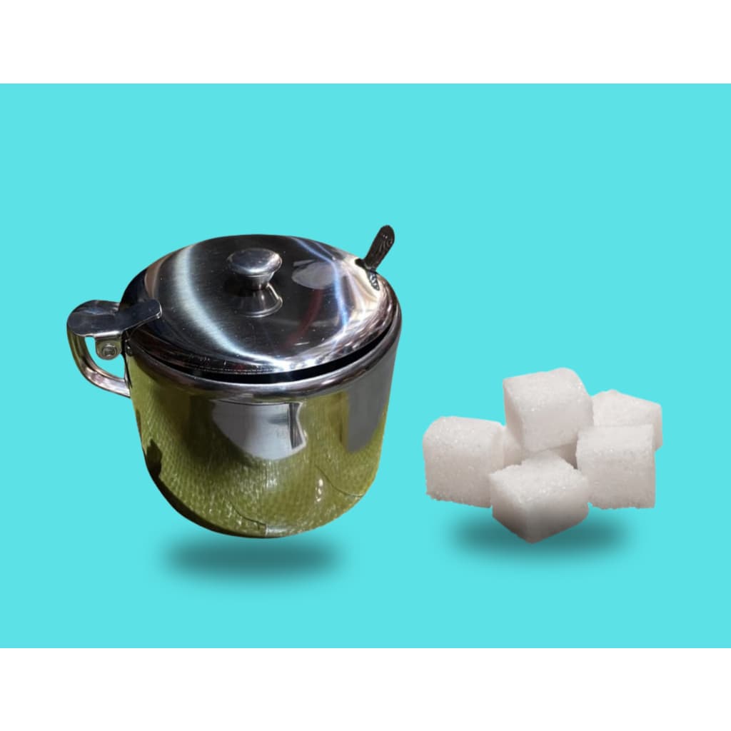 Pote Açucareiro Inox 420ml 🥄💎 Aço Inoxidável com Colher – Resistente e Sofisticado