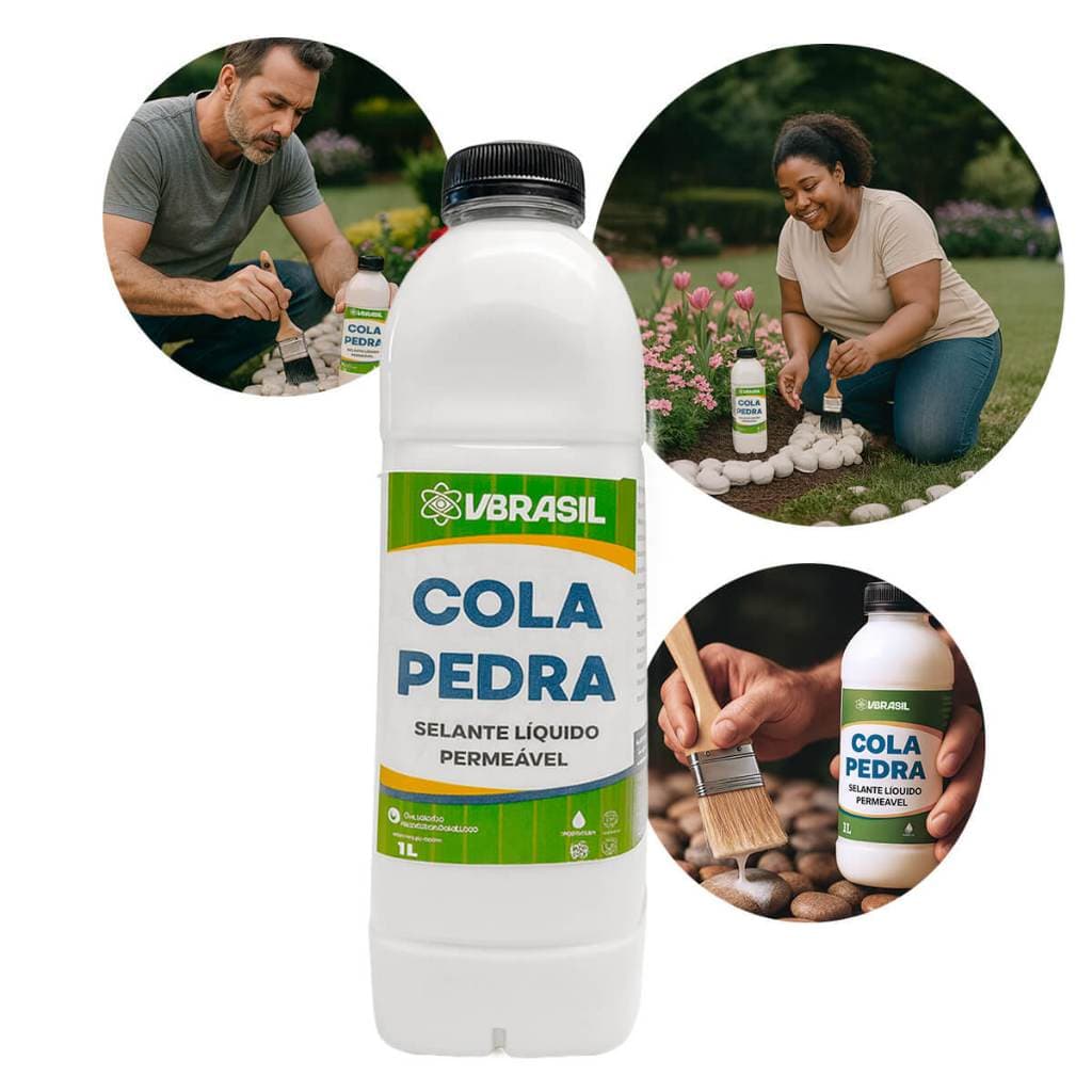 Cola Pedra Fixador de Pedras para Jardim Impermeabilizante Selante Líquido Permeável [1 Litro]