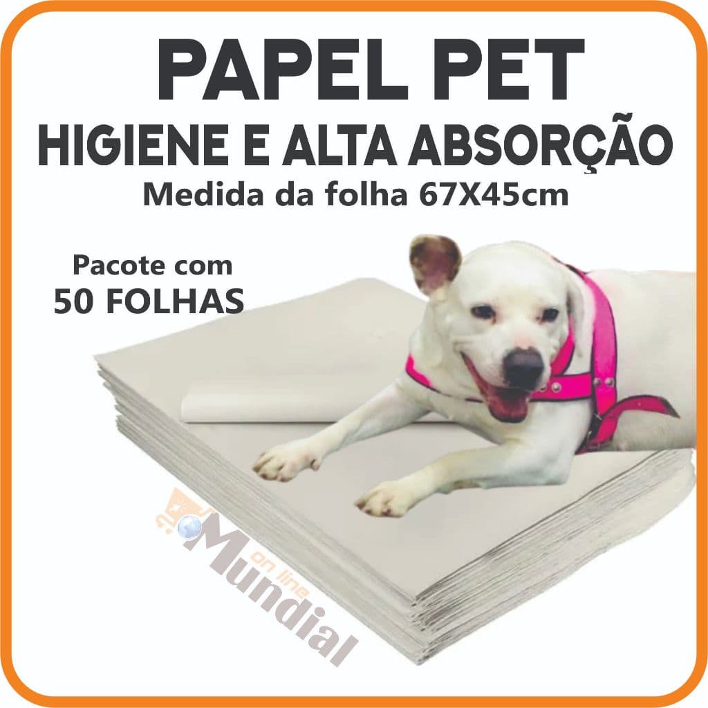 Jornal Pet Higiênico 50 Folhas FOLHAS GRANDES 67X45 Limpo Absorvente Animais Cães Gatos Passarinho