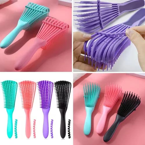 Escova Polvo Pente de Cabelo Modelador de Cachos Finalização Fitagem Cacheado