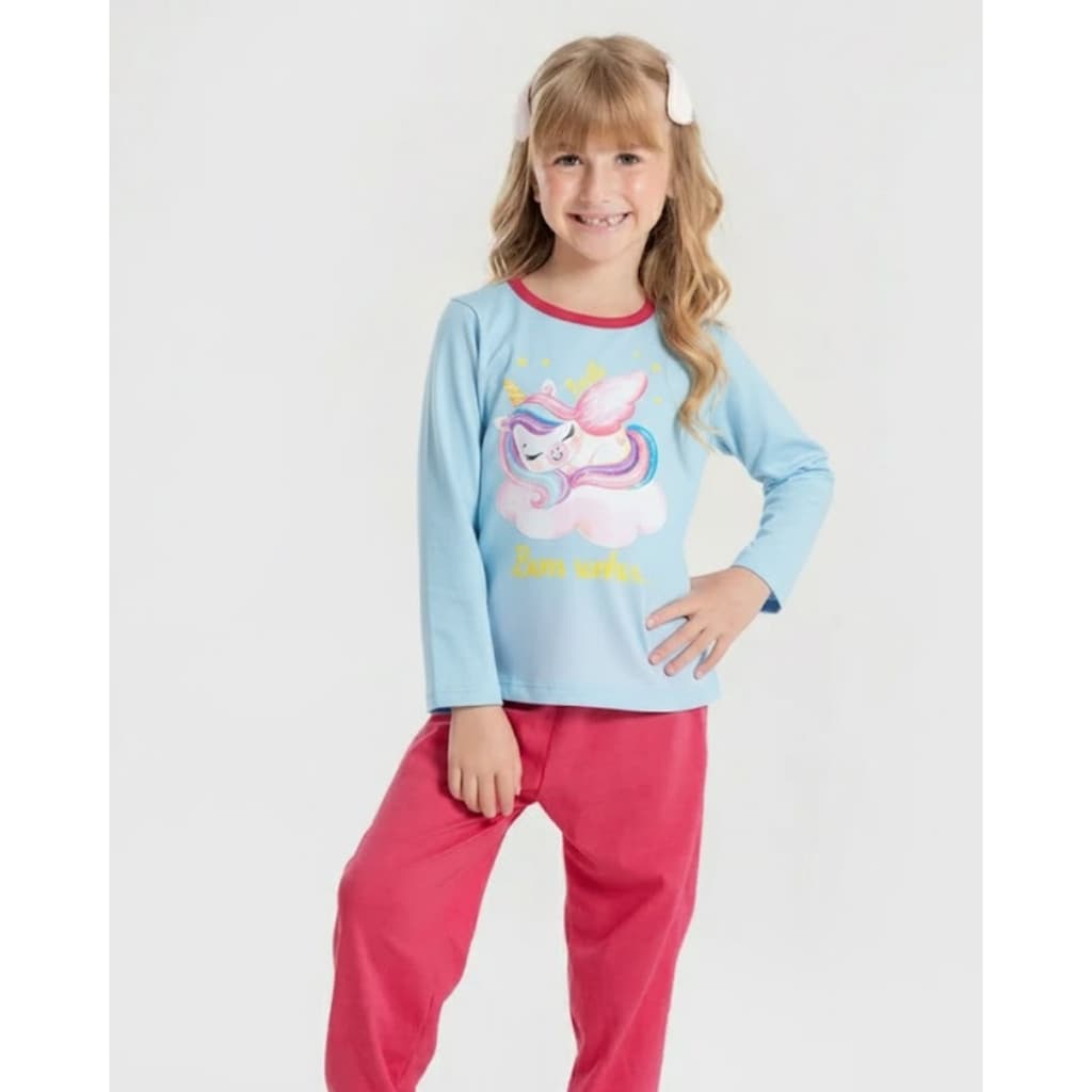 Conjunto Pijama Infantil Feminino MK - Unicórnio Faella