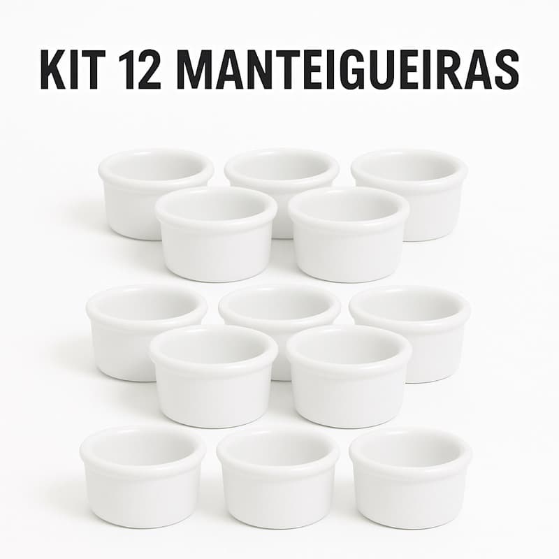 Kit 12 Mantegueiras Porta Patê 50ml Branca