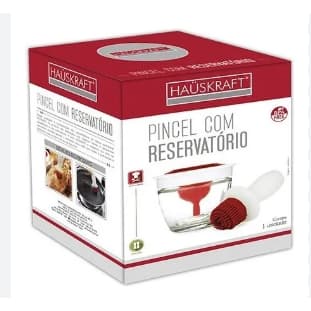 Pincel Culinario De Silicone Com Reservatorio De Vidro