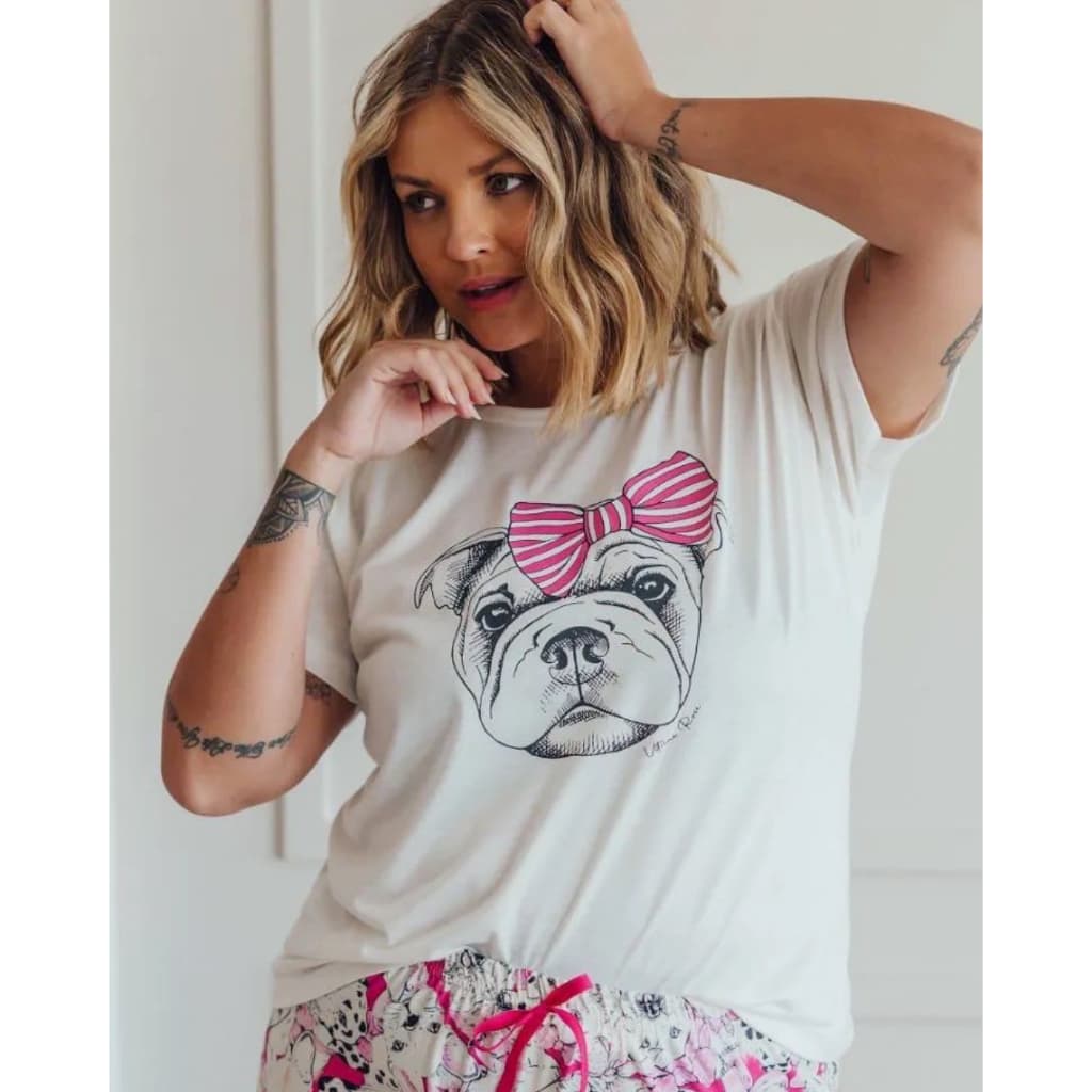 Conjunto Pijama Verão Adulto Feminino VR - Dalmata