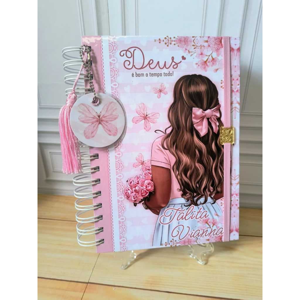 Agenda 2027 Personalizada Feminina Capa Dura com Nome | Planner Devocional Cristão. ENVIO RAPIDO