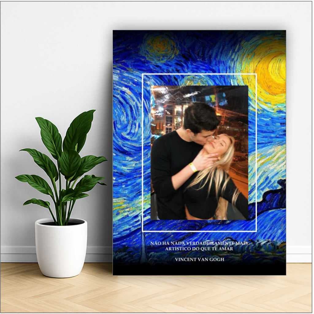 Quadro Placa Casal com Foto Personalizado - Presente Dia Dos Namorados