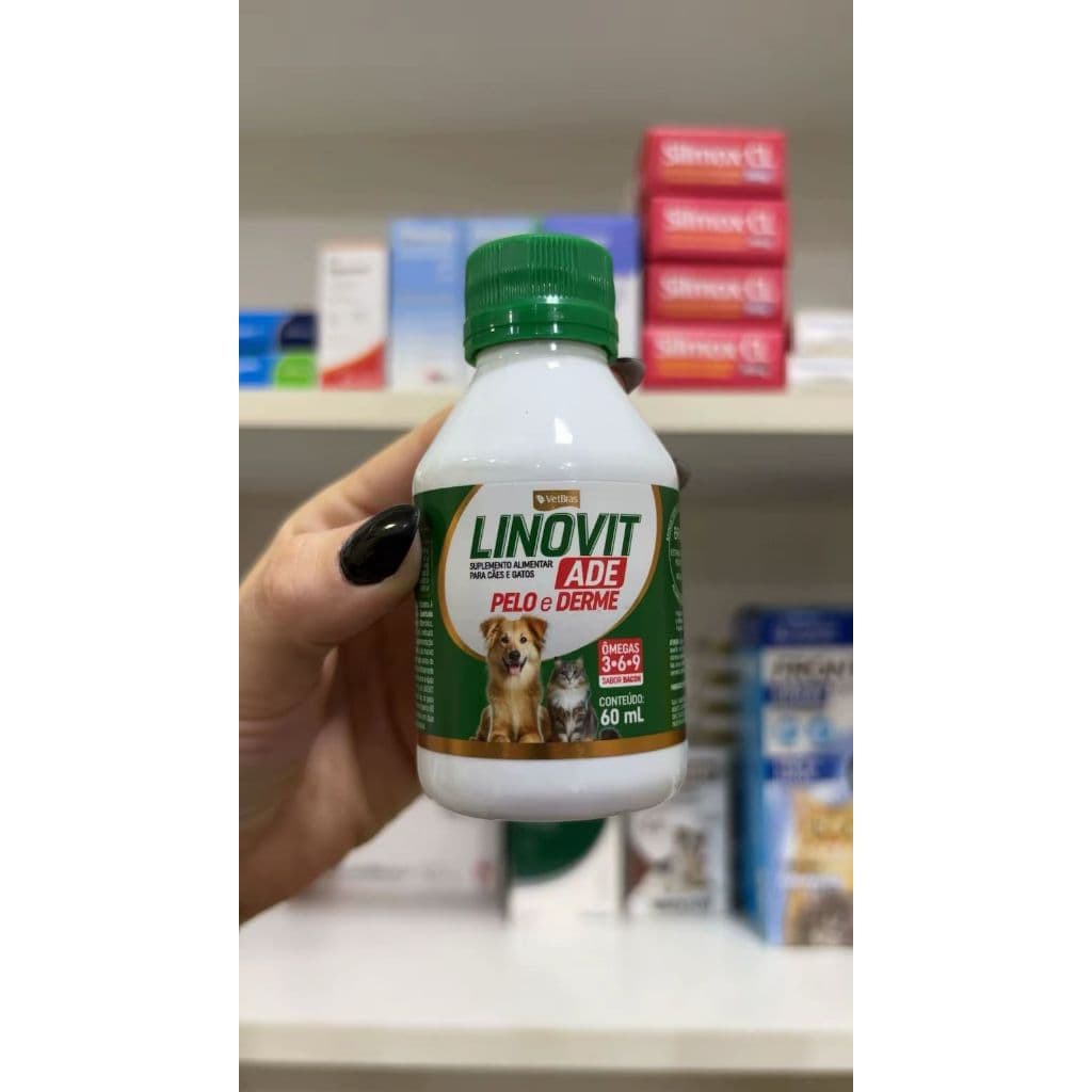LINOVIT - SUPLEMENTO PARA QUEDA DE PELOS (cães e gatos)