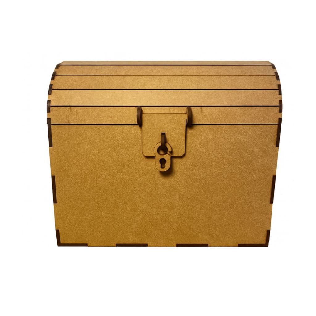 Bau Com Fecho Pequeno Mdf Artesanato Porta Treco Multiuso Decorativo Natal