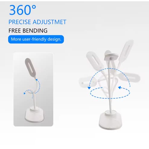 Luminária De Mesa Led E Carregador Indução Qi Geonav Branco ou preto Multi Dock 10w cor branca, branco frio e amarelo