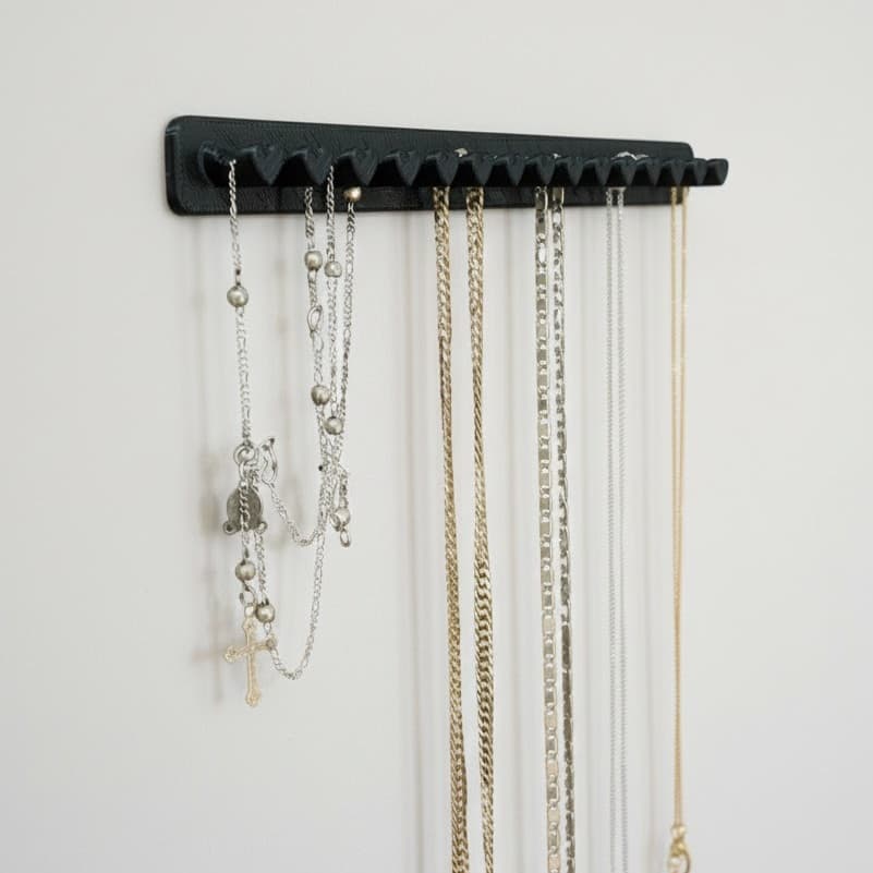 Organizador Porta Colar De Coração Parede Bijuteria Decoração Plástico Resistente