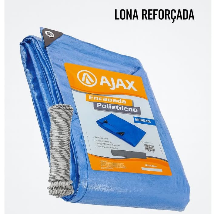 Lona Grande 10x8 Impermeável Piscina Construção Reformas + Corda