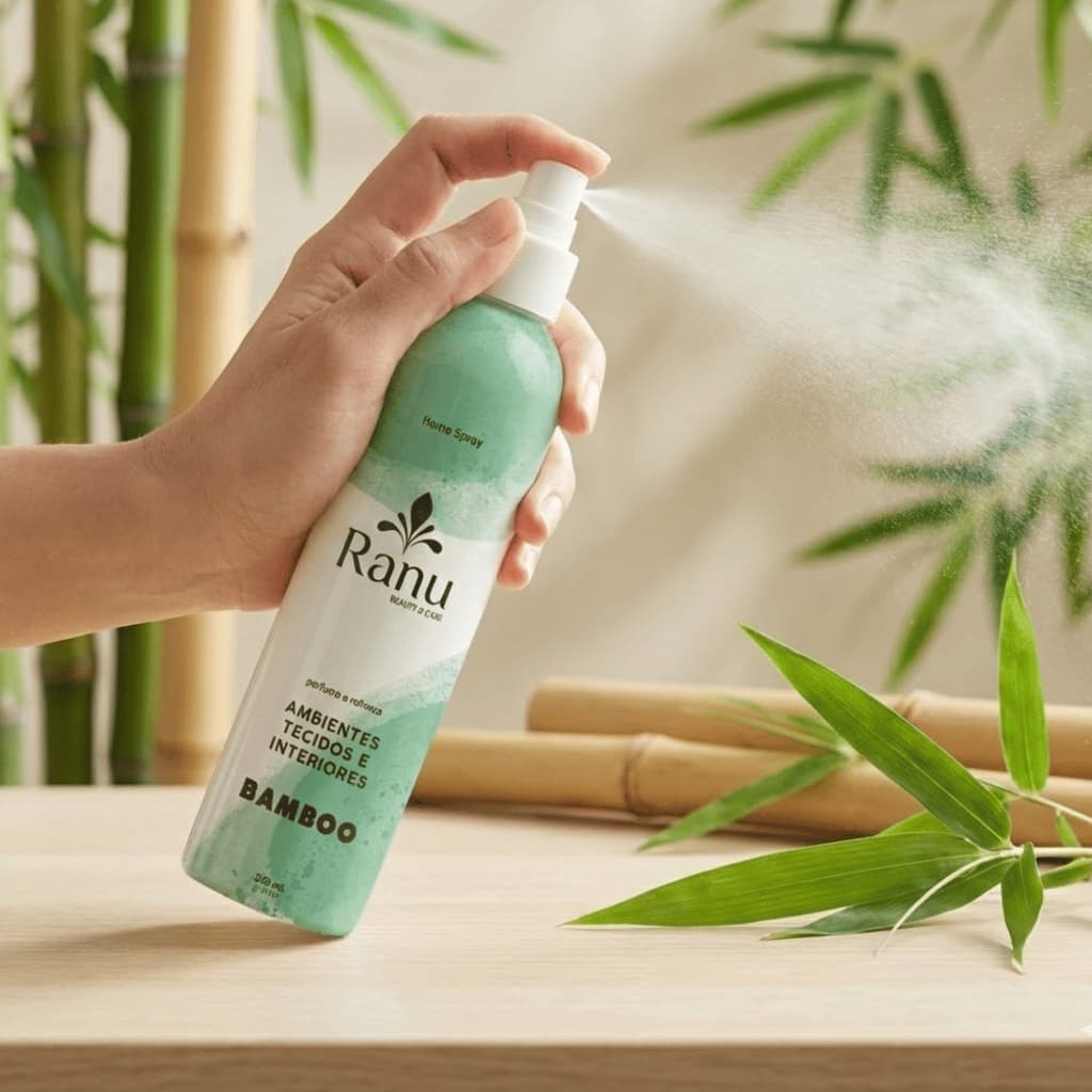 Home Spray Aromatizador de Ambiente 240ml | Perfume Bamboo Floral Amadeirado Fresco para Casa, Loja, Escritório, Tecidos