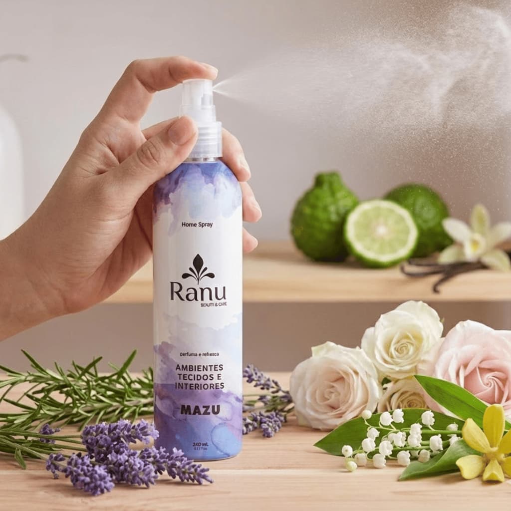 Home Spray Aromatizador de Ambiente 240ml | Perfume Mazu Oriental Floral Tranquilo para Casa, Loja, Escritório, Tecidos