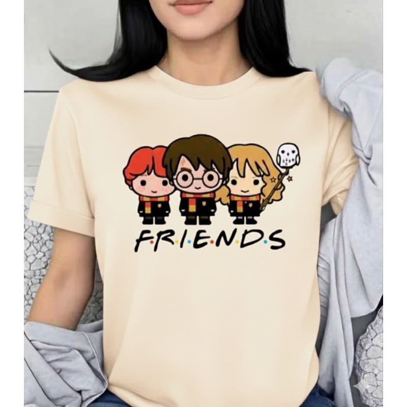 Camisa Friends Blusa T-shirt Harry Potter Friends Camiseta Básica Hogwarts