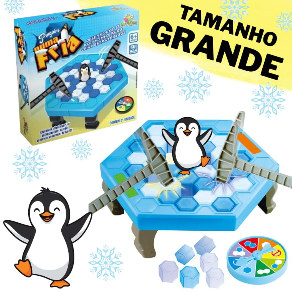 Pinguim Quebra Gelo Modelo Grande | Brinquedo Infantil Numa Fria Diversão Familiar