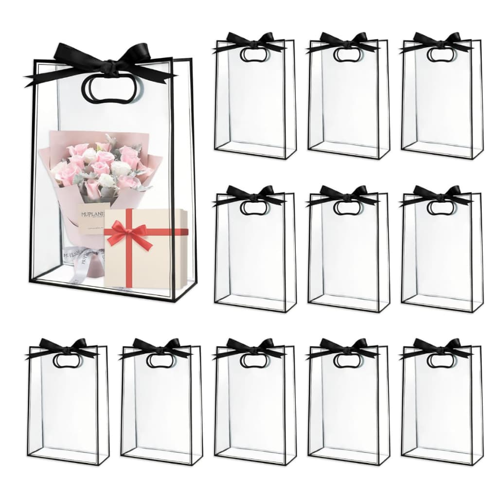 Sacolas de Plástico sem Laços - Bordas com Design em Conjunto de 50/100 Unidades