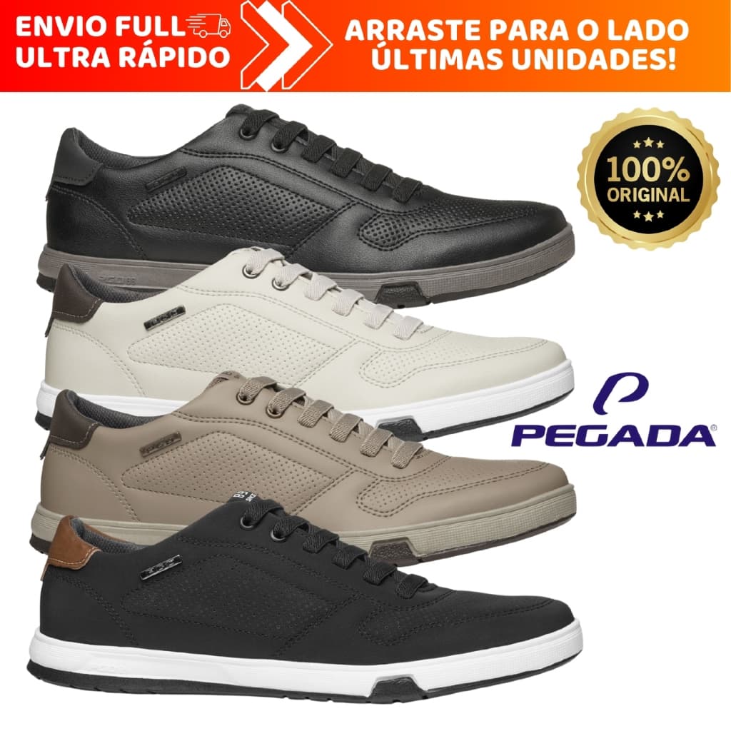 Sapatênis Pegada Casual Calce Fácil Masculino Em Microfibra PGD