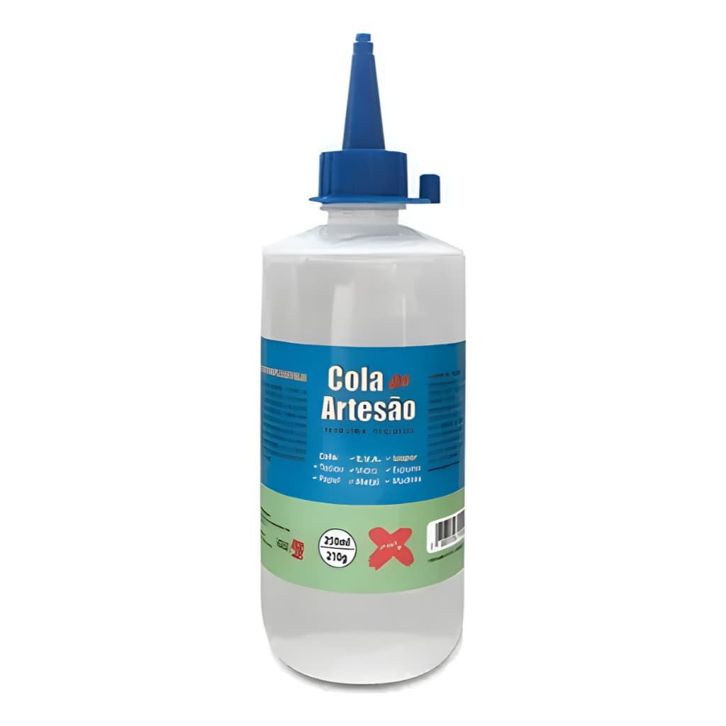 Cola Artesão Silicone Eva Isopor 250ml Kit Com 6 Unidades Transparente Artesanatos Papel