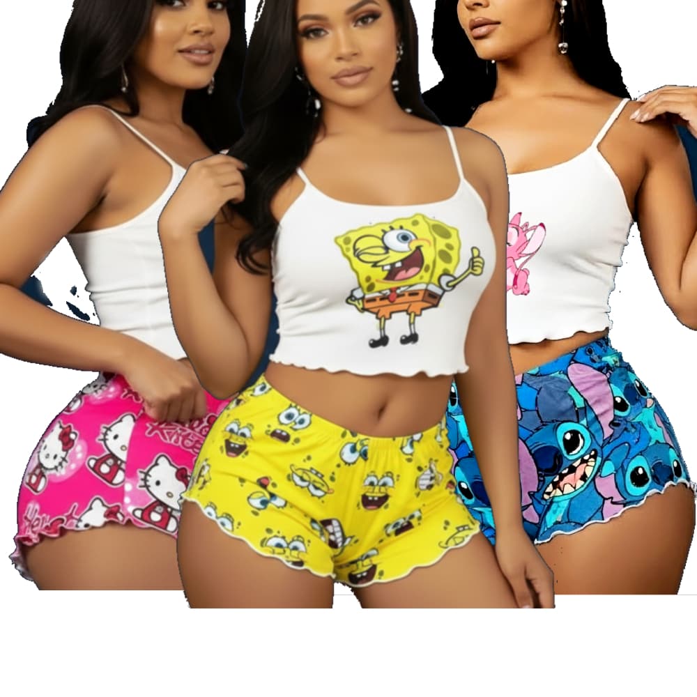 Baby Doll Cropped Ondinha Feminino Virginia