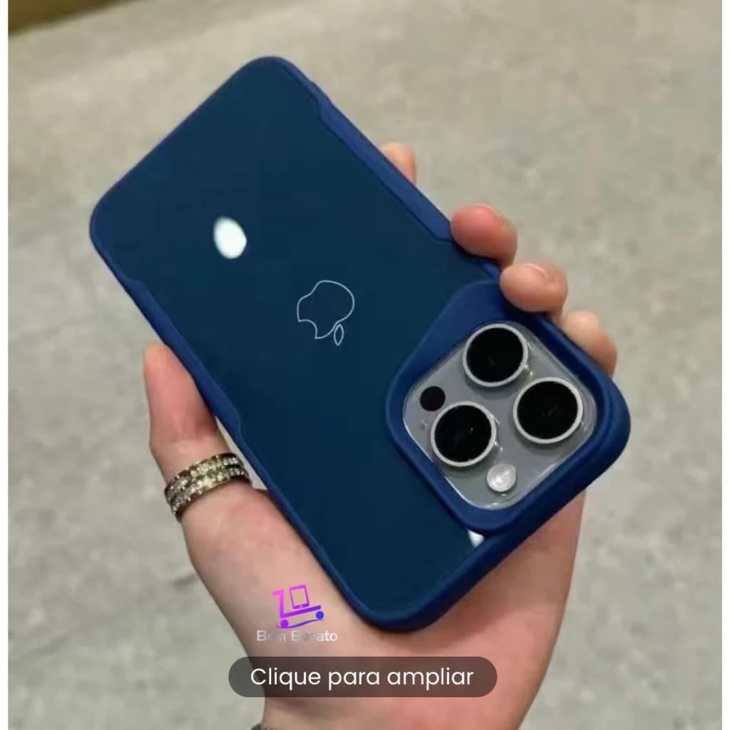 Capa Exclusiva Silicone Antiqueda com Super Proteção na Câmera para iPhone 11/12/12Pro/12PM/13/13PM/14/14PM/15/15Pro/15P