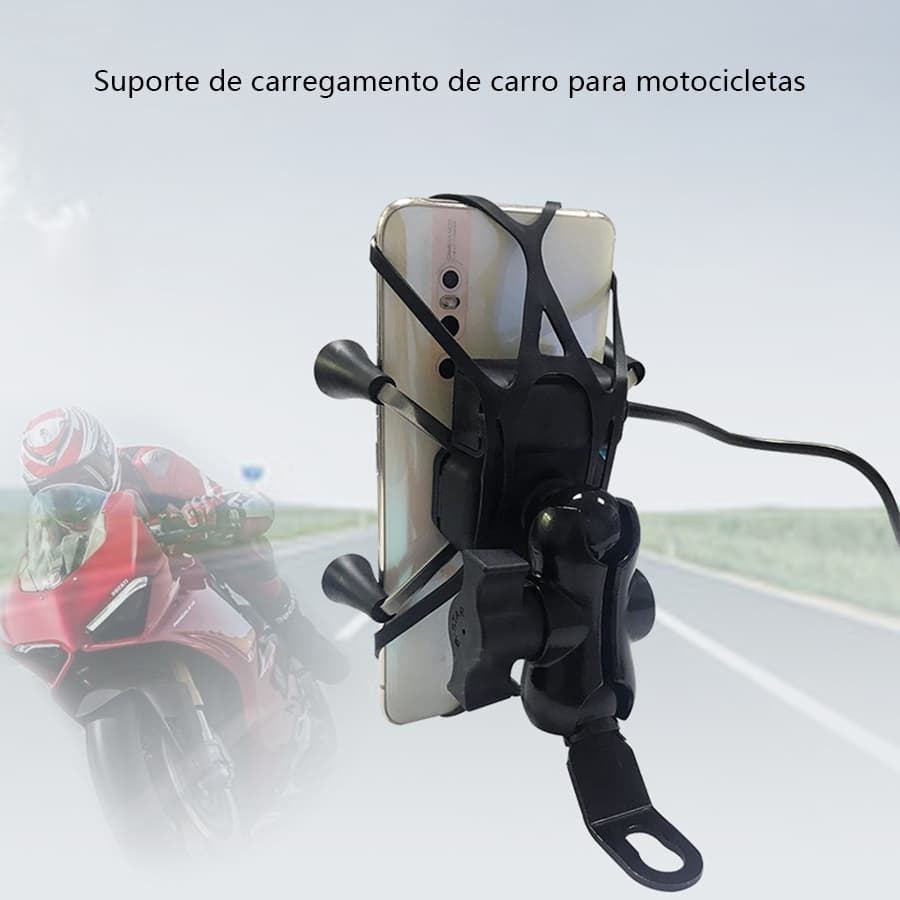 X-tipo acessórios do suporte do telefone móvel suporte do suporte espelho retrovisor da motocicleta