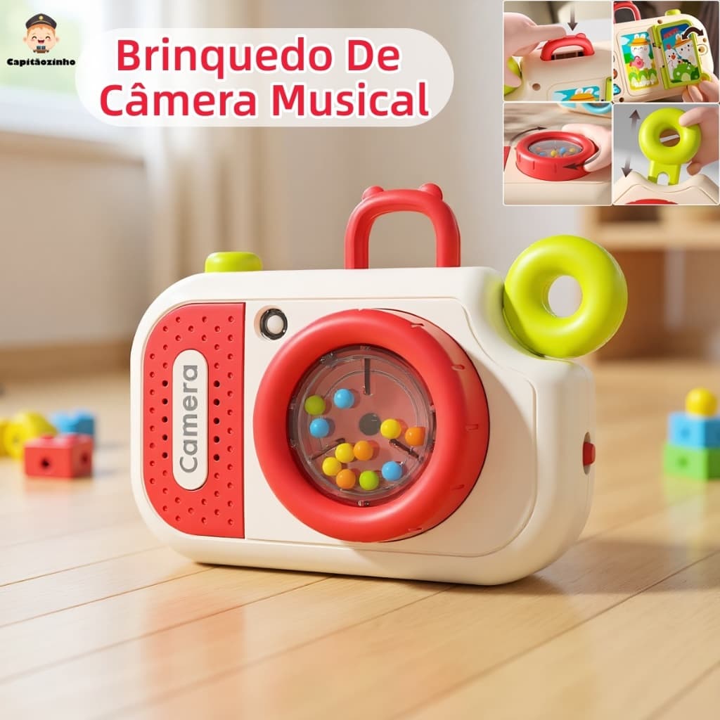 Brinquedo Educacional Bebê Musical Câmera de Fotos Com Som