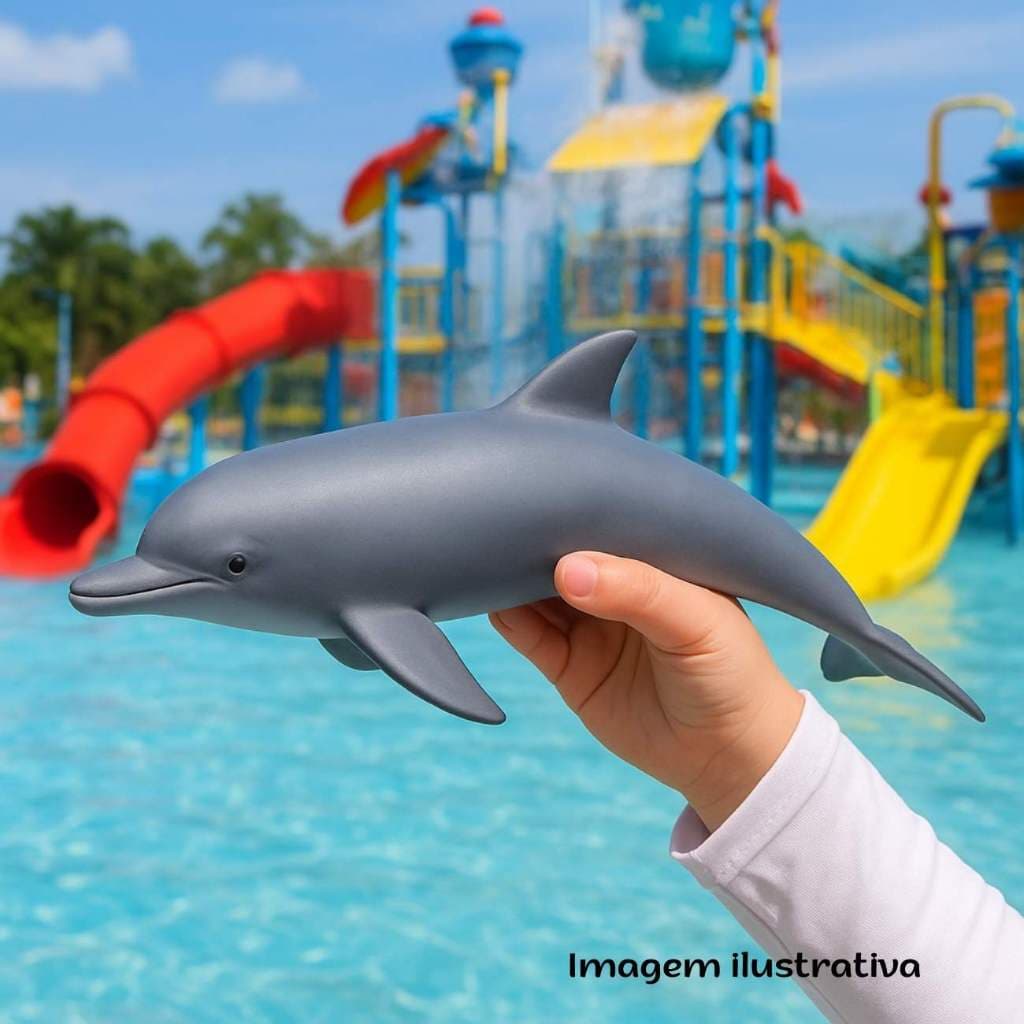 Golfinho de Brinquedo – Vinil Premium 27 cm – Perfeito para Praia e Piscina Verão Férias Natal