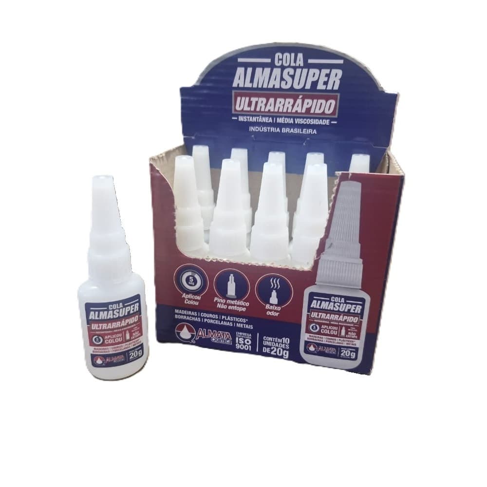 Kit Cola Instantânea 10un Multiuso Secagem Rápida 20g Almata