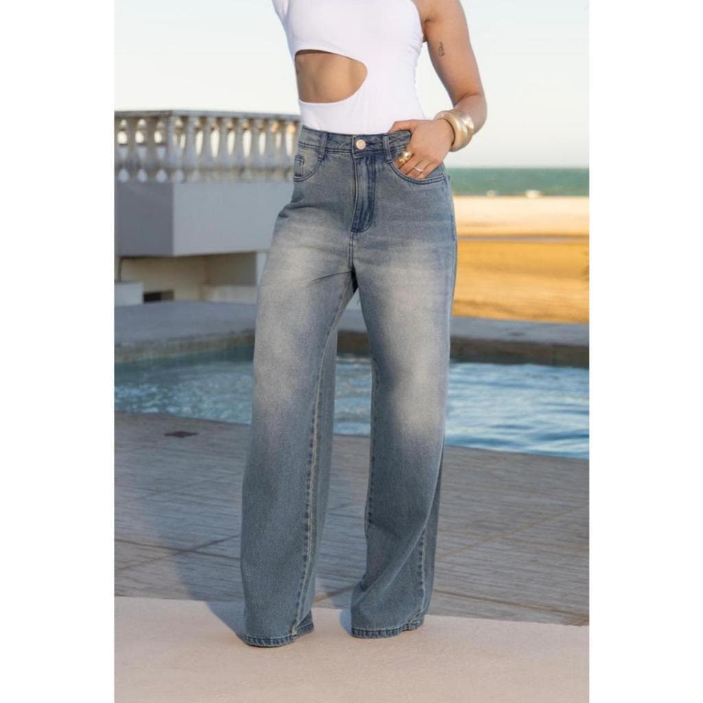 Calça Brenda JEANS ORIGINAL CALÇA FEMININA Jeans Feminina Wide Leg