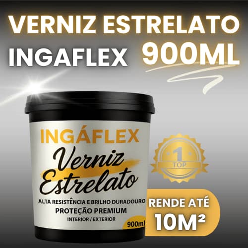 Verniz Glitter Estrelato Ingaflex 900ml Efeito Cintilante Para Paredes Texturas e Grafiato