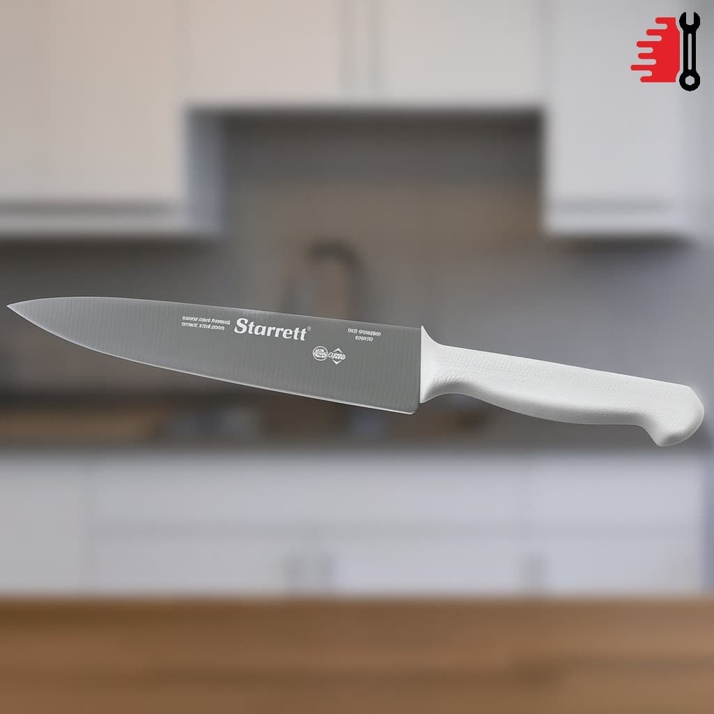 Faca de Carne Ponta Triangular 15cm Para Refile Estreita 6'' Branco Starrett BKW302-6 Açougue Cozinha Chef Churrasqueiro
