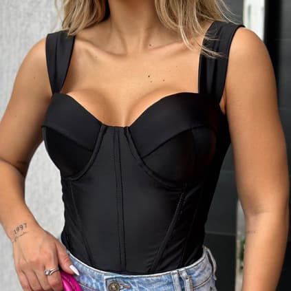 Body Corselet Prado Max Power Bojo Corset Chique Noite