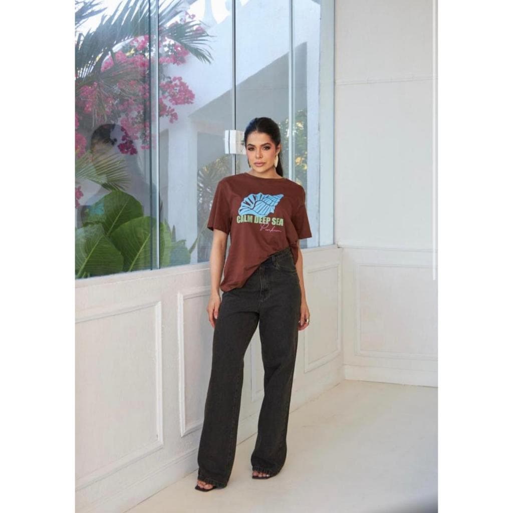 Calça Daiane JEANS ORIGINAL CALÇA FEMININA Jeans Feminina Wide Leg