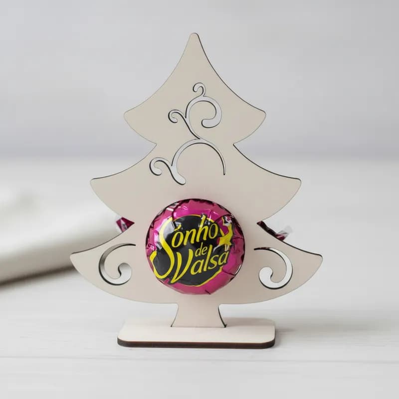 Porta Bombom Arvore De Natal Lembrancinha Em Mdf - 10 Unidades