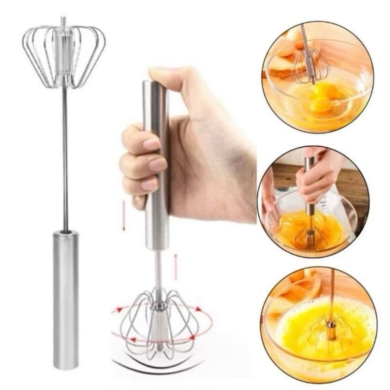 Batedor de Ovos em Aço Inox Semi Automático