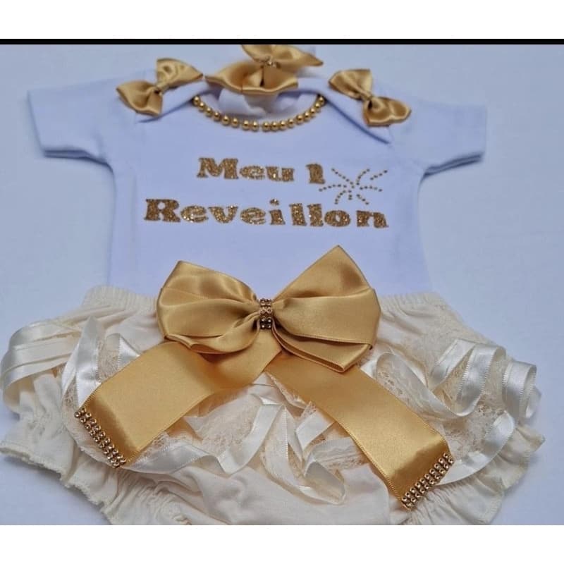 kit body Calcinha Réveillon/Conjunto body Calcinha Bunda Rica Faixinha de cabelo