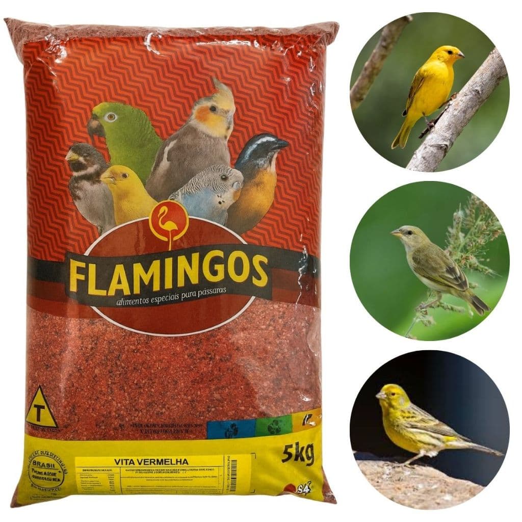Vitamina Vermelha Para Canário Flamingos 5kg