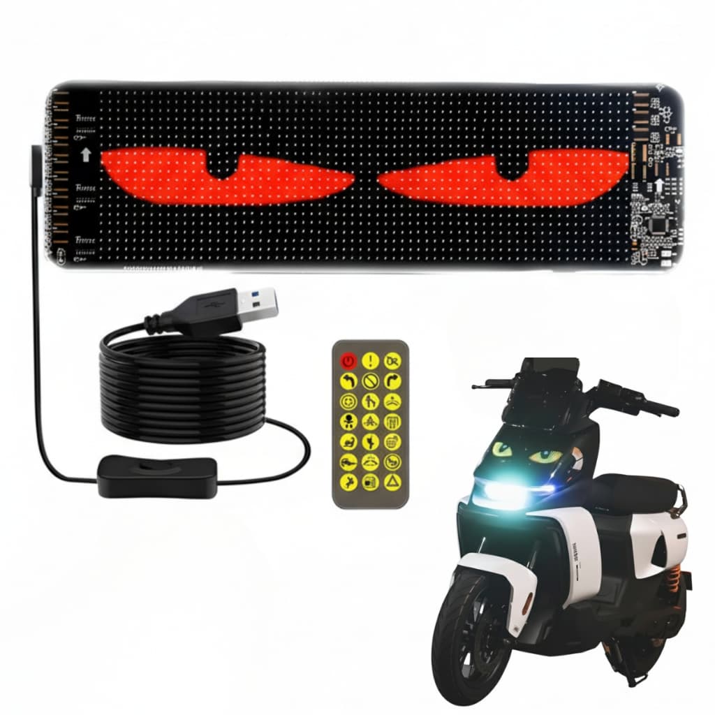 Painel Flexivel Tela de Luz Led RGB Olhos Carro Imagens Moto Texto Matriz 16x32