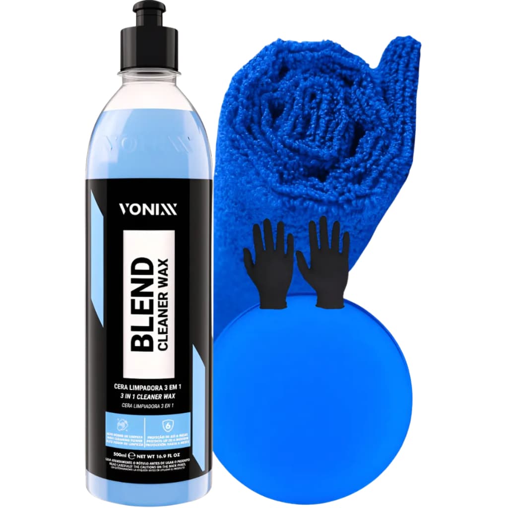 Blend Cleaner Wax Cera Vonixx Pano Microfibra Aplicador Luva
