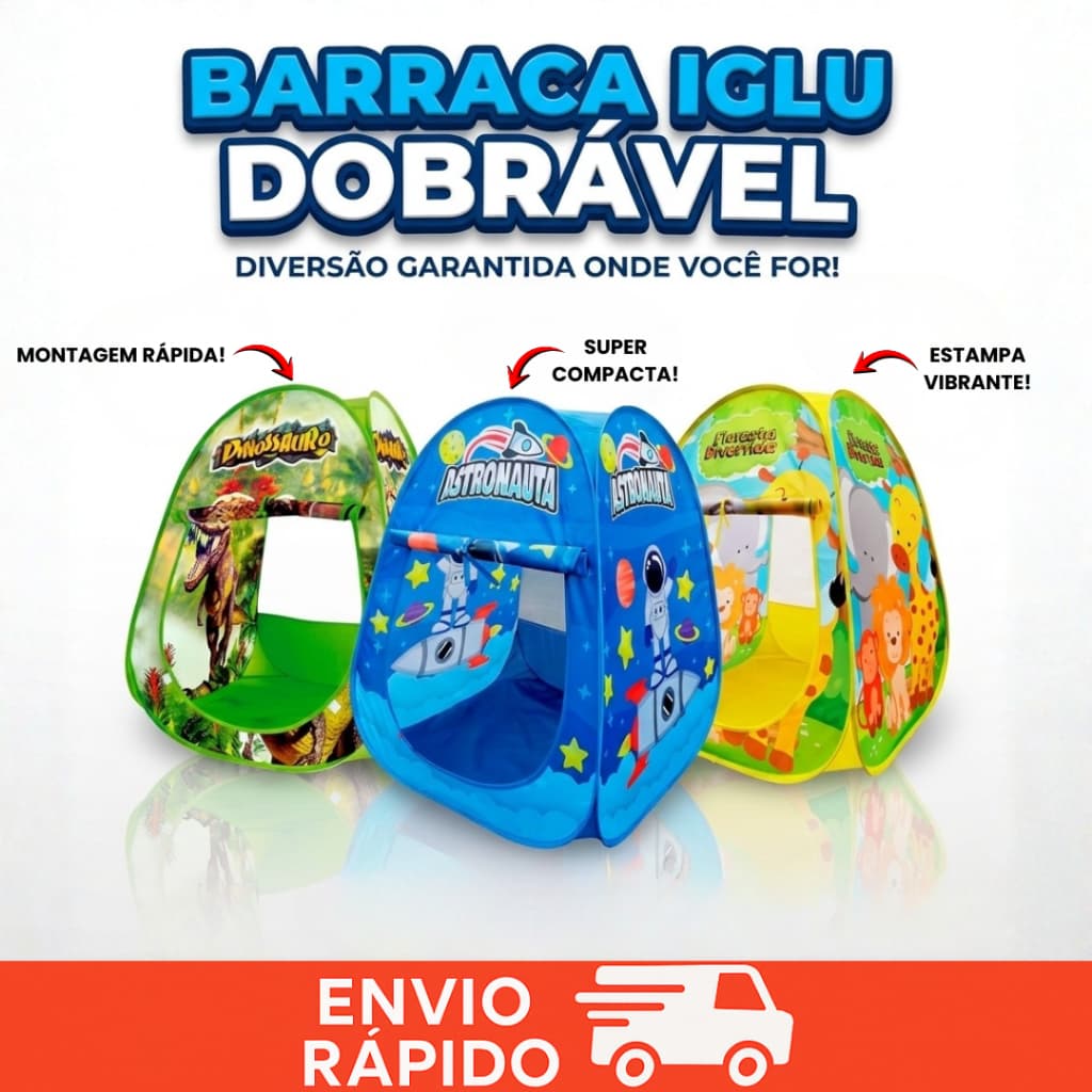Toca Barraca Infantil Dobrável Tenda Cabana Iglu Criança Baby Modelos Divertidos DM Toys