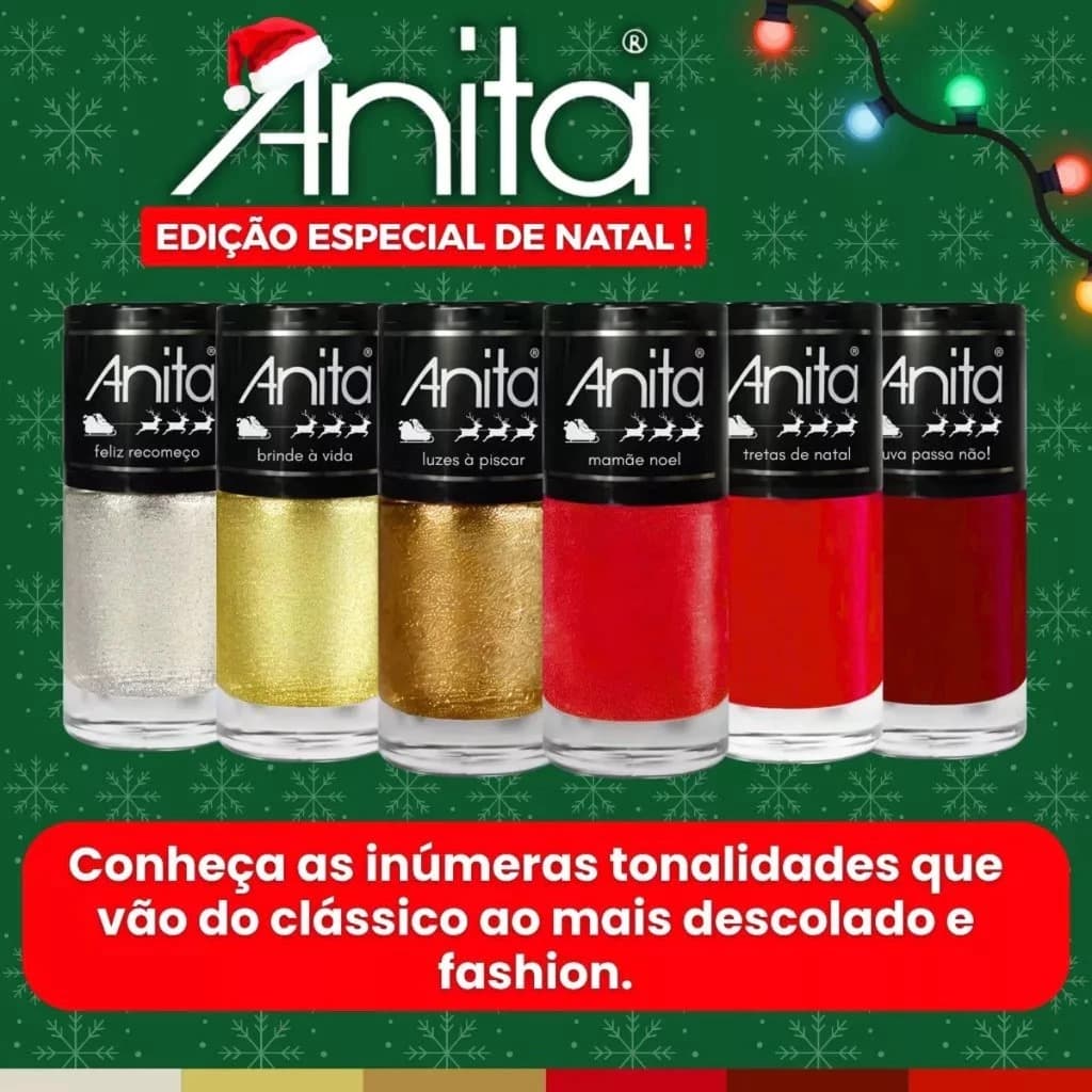 Kit 6 Esmaltes Anita Coleção Lançamento Tempo de Celebrar